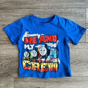 Thomas & Friends “Me and My Crew” Toddler Boy Short Sleeve Royal Blue T-Shirt 3T